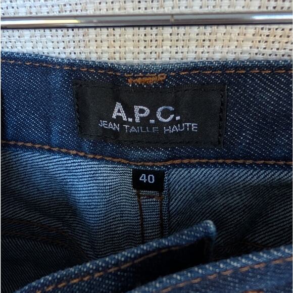 A.P.C. Jean Taille Haute Denim Mid-rise Straight Leg Jeans, size 40/L - Picture 4 of 9